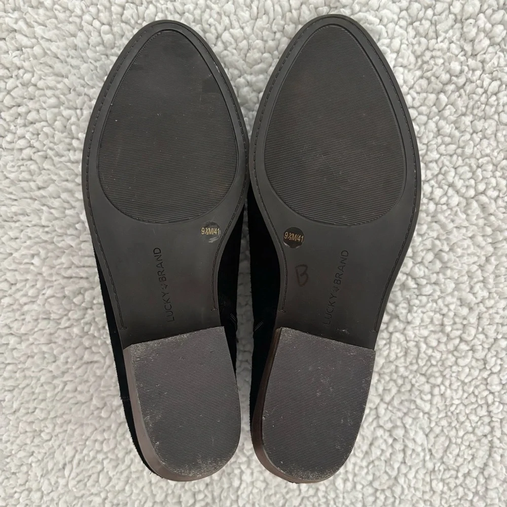 LUCKY BRAND Black Suede Ankle Boots. Size 9 1/2 Worn Once. No Box Excellent Cond - Picture 9 of 13